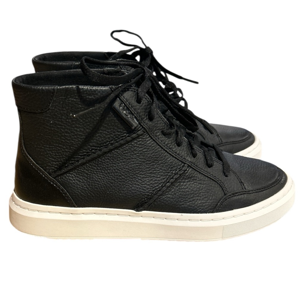 UGG Black Leather High-Top Sneakers EUC